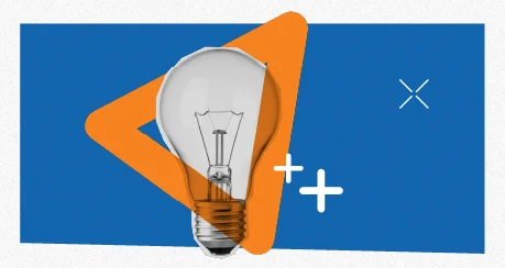 Colagem com uma lâmpada acesa